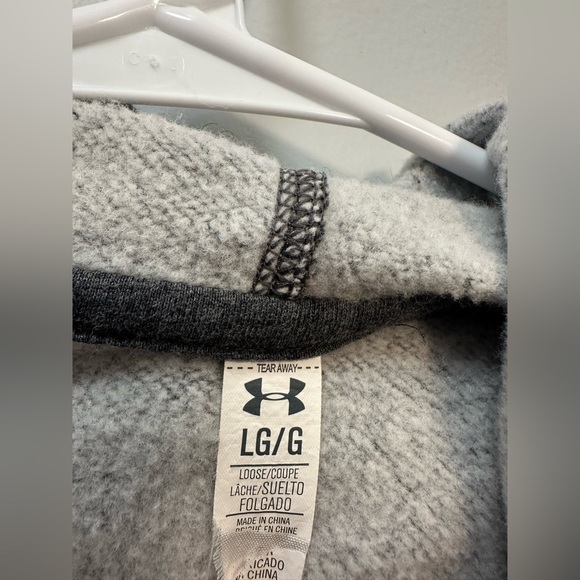 Under Armour Charcoal Sleeveless Hoodie with Magenta Logo - Picture 3 of 6